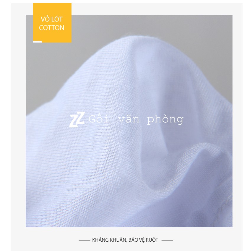 Gối ngủ cao su non nhiều hình vỏ lụa mát 2 lớp cao cấp ZURI PILLOW SL100