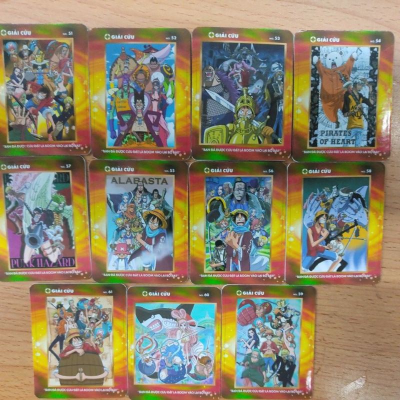 combo 11 thẻ toonies one piece boom cơ bản ( thẻ in)