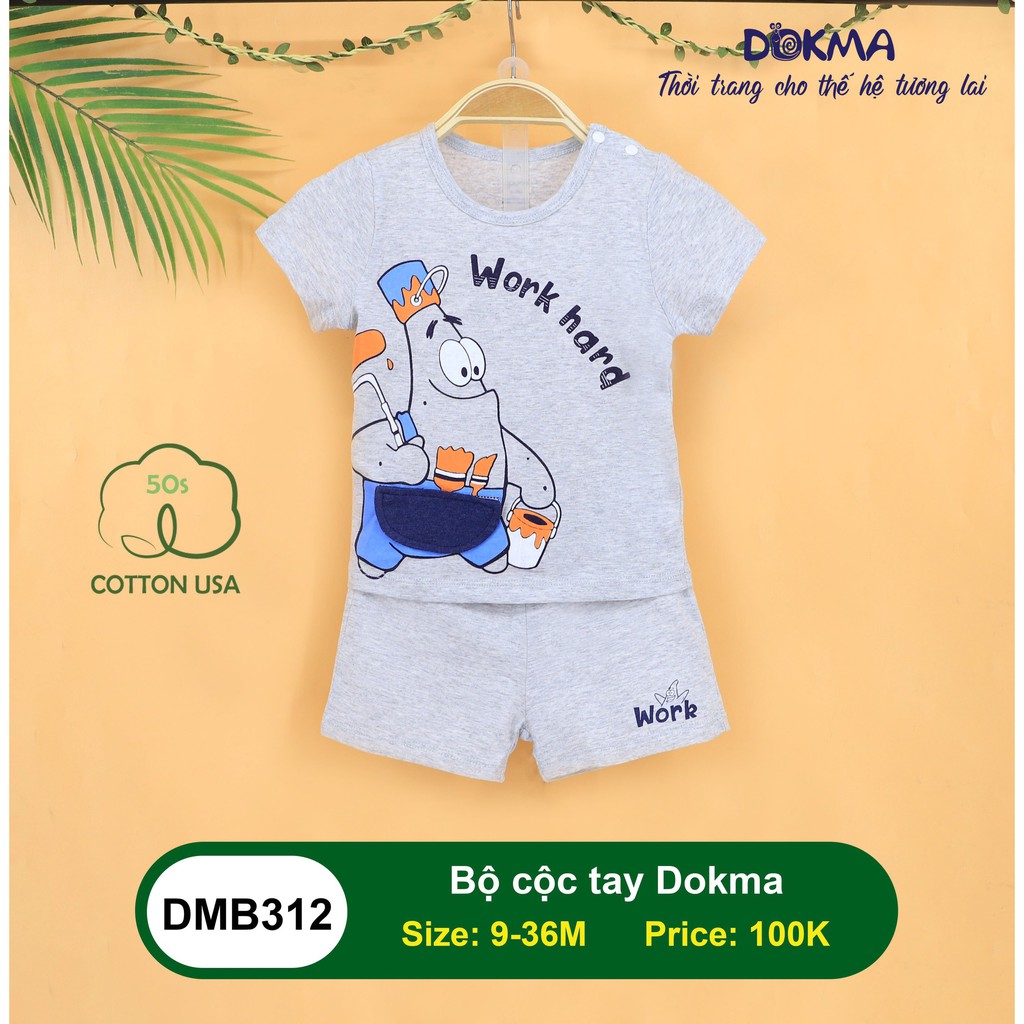 (6-36M) Bộ cộc tay xinh xắn vải cotton cho bé yêu - DOKMA