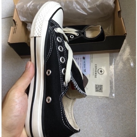 Giày 𝗖𝗼𝗻𝘃𝗲𝗿𝘀𝗲 𝗔𝗹𝗹 𝗦𝘁𝗮𝗿 𝗖𝗩 𝟭𝟵𝟳𝟬𝘀 Cổ Thấp Đen Thời Trang - Giày Thể Thao Nam Nữ CV 1970s Full Box