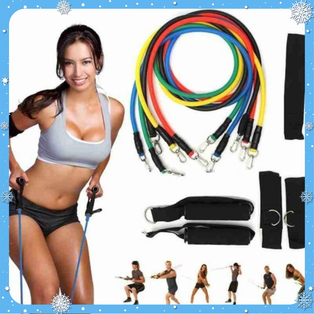 [Free Ship] Bộ Dây Ngũ Sắc Tập Gym Tại Nhà Dây Kéo Đàn Hồi Đa Năng -bachhoaonline2020