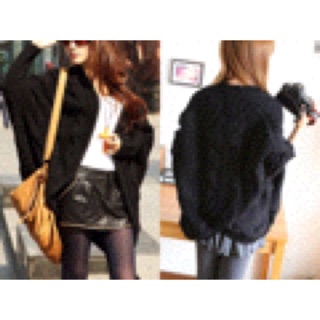Khoác len cardigan xoắn vặn thừng cánh dơi