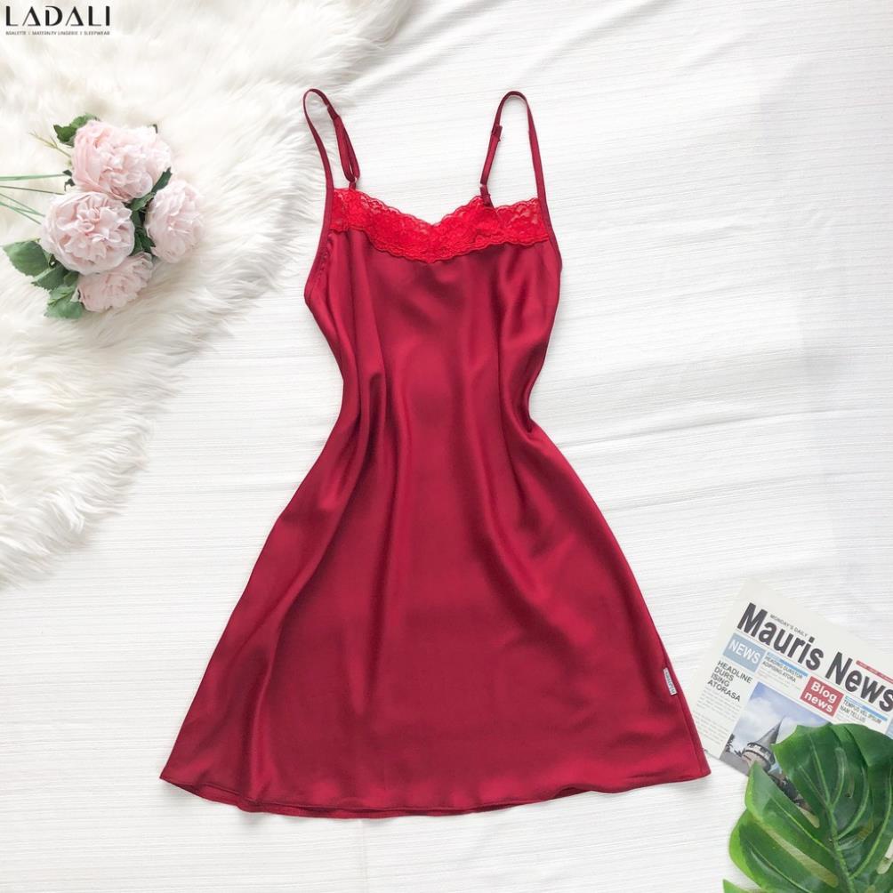 Áo Choàng Ngủ Phi Bóng Kiểu Kimono Màu Đỏ Phối Ren Quyến Rũ Hàng Thiết Kế Ladali 😍