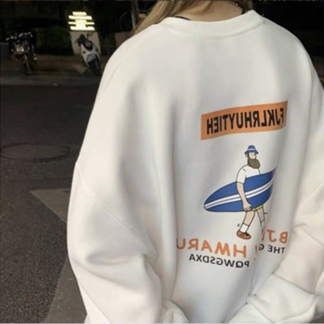 Áo Sweater lướt ván (chất nỉ lót bông, vải mịn siêu xinh ) [Video thật 100% CHILIF 🖤 freeship ) | BigBuy360 - bigbuy360.vn