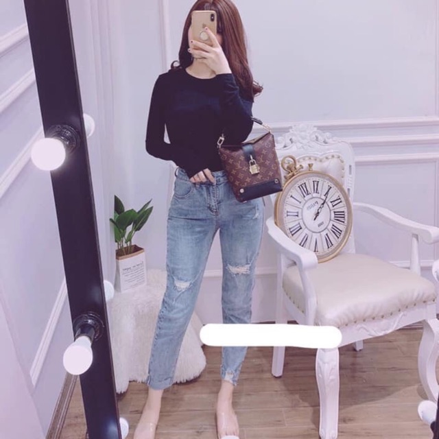 Áo thun trơn dài tay basic