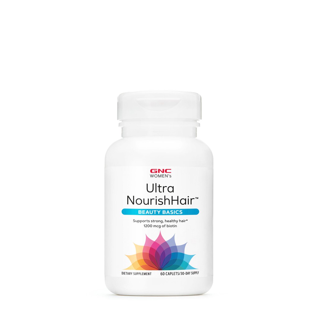 USA - GNC WOMEN'S ULTRA NOURISH HAIR 60 viên bổ sung vitamin, khoáng chất cho phụ nữ giúp hỗ trợ mọc tóc, móng chắc khỏe