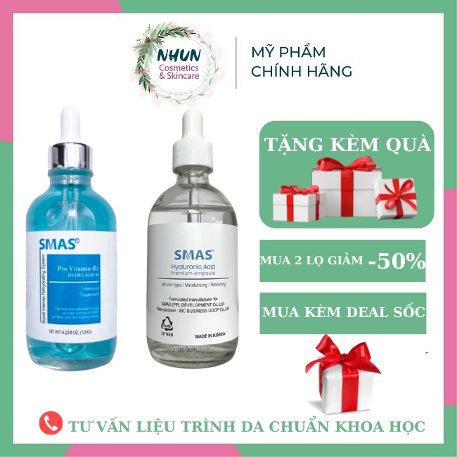 [ Chính hãng] Tinh Chất serum Phục Hồi, Cấp Ẩm, sáng da Smas Pro Vitamin B5/HA Hydra Serum (NS)