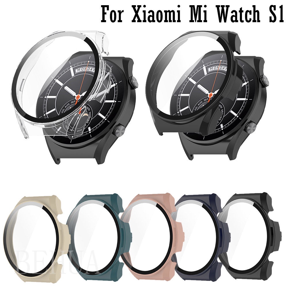 Ốp Bảo Vệ Toàn Bộ Màn Hình + Kính Cường Lực Cho Xiaomi Watch S1