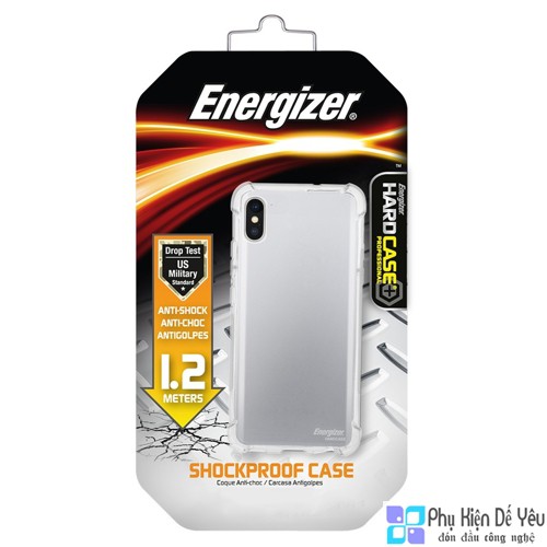 Ốp lưng trong Energizer HC chống sốc 1.2m cho iPhone X - ENCMA12IP8TR