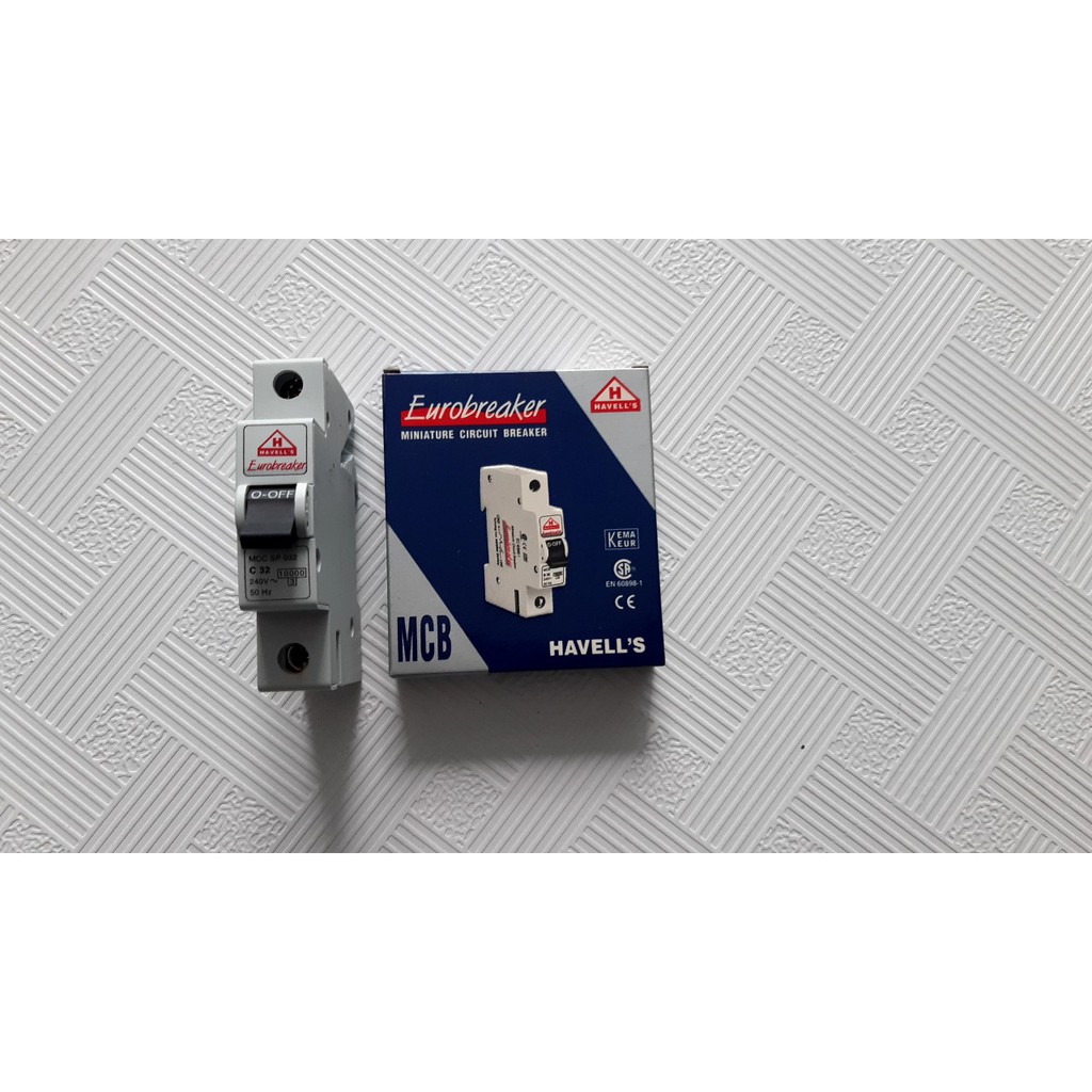 APTOMAT MCB CAU DAO TỰ ĐỘNG 1P- 6A-> 63A- HAVELLS -ẤN DỘ