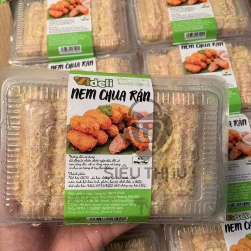 NEM CHUA RÁN VIDELI ĐÃ LĂN BỘT XÙ HỘP 20 CÂY | Ngon - Sạch - An Toàn