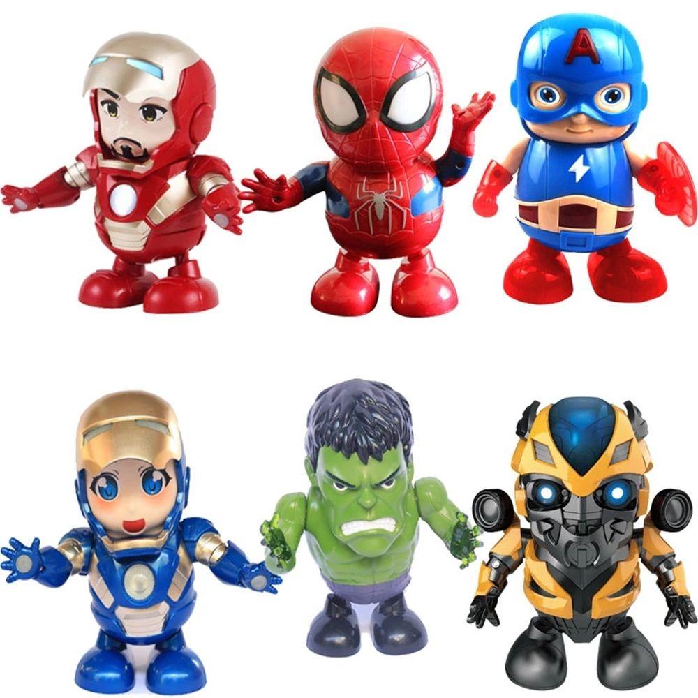 Rebuy1 Mô Hình Đồ Chơi Robot Điện Tử Bumblebee Người Nhện Marvel Avengers Iron Man Nhảy Múa Làm Quà Tặng Cho Trẻ Em