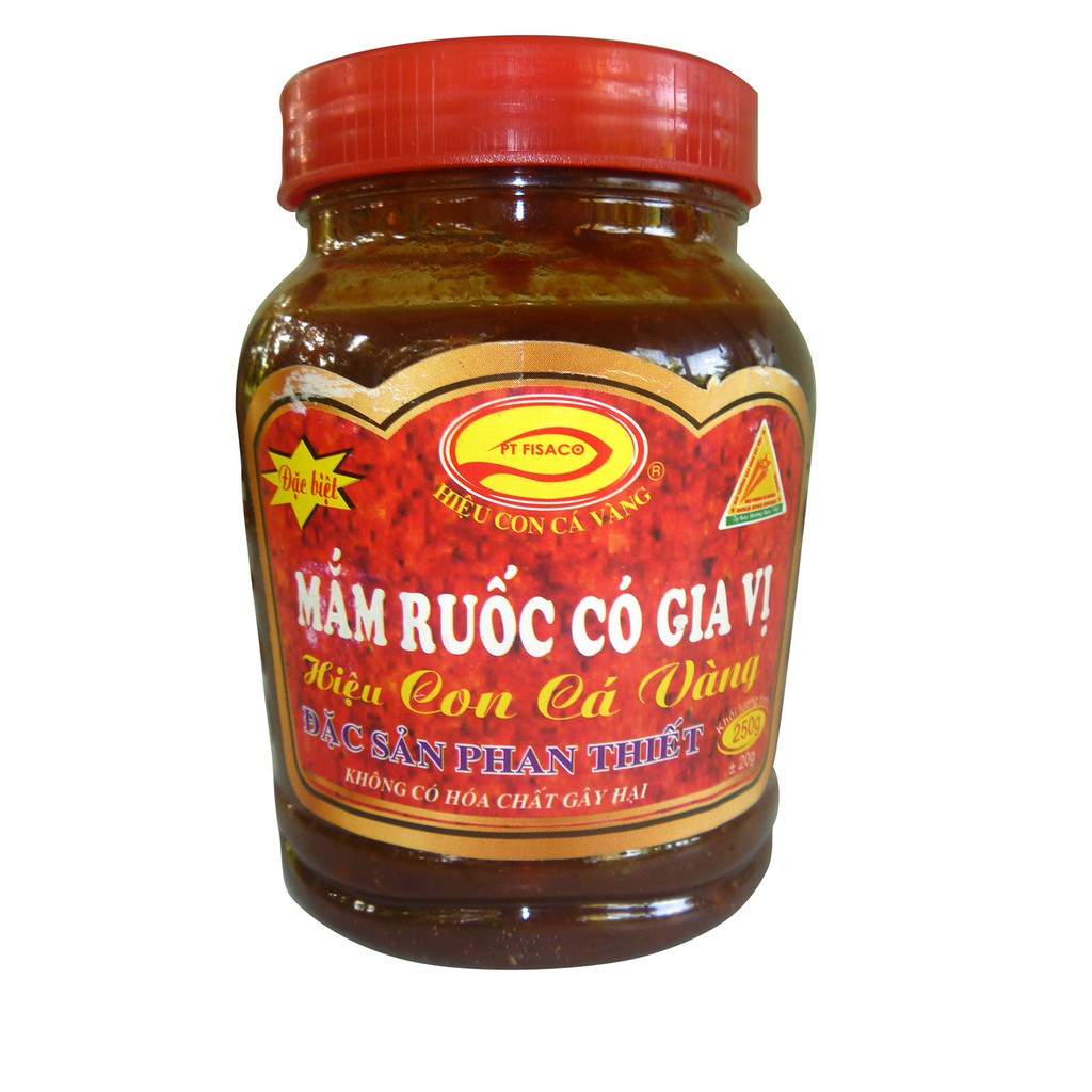 MẮM RUỐC CÓ GIA VỊ PT FISACO - Hiệu Con Cá Vàng - hũ 250g