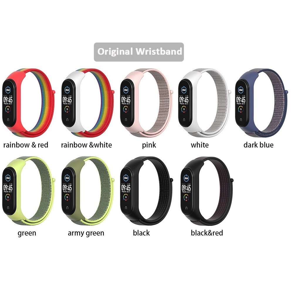 Dây đeo nylon mặt cao su Mi band 5, miband 6 MIJOBS - dây đeo thay thế nylon/silicon MIJOBS