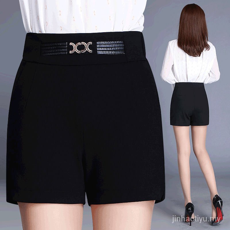 Đen Quần Short Lưng Cao Ống Rộng Màu Trơn Phong Cách Hàn Quốc Thời Trang Mùa Hè Cho Nữ 2021 | BigBuy360 - bigbuy360.vn