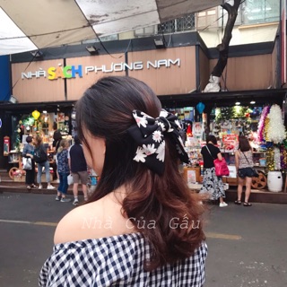 Kẹp tóc nơ hoa cúc dễ thương ( ảnh thật - có sẵn)