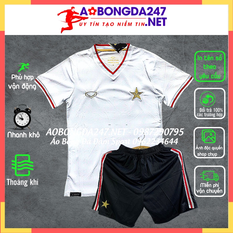 Áo Bóng Đá Việt Nam 2021 Mới Nhất Đẹp Mặc Mát Màu Vải Thái Màu Đỏ - Áo Đá Banh ĐÀM SPORT
