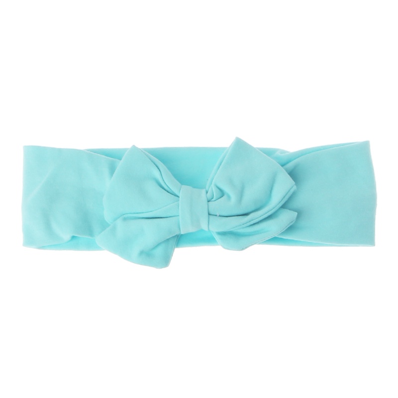 Băng Đô Cotton Thắt Nơ Màu Trơn Dễ Thương Dành Cho Bé Gái