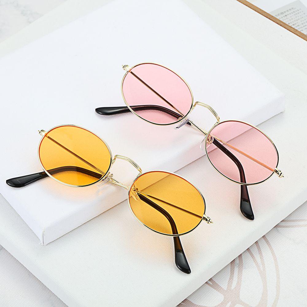 Kính Mát Gọng Oval Kim Loại Phong Cách Vintage
