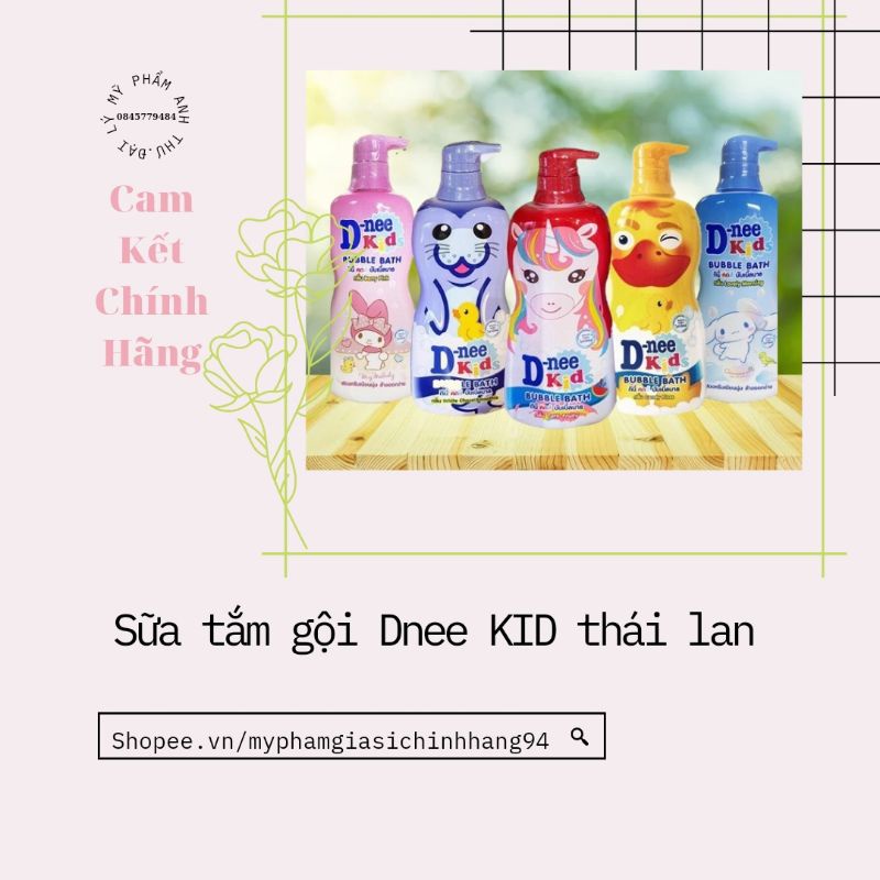 SỮA TẮM GỘI DNEE KID HÌNH THÚ 400ML ❤️Thái Lan❤️ DNEE KID SỮA TẮM GỘI CHO BÉ CƯNG