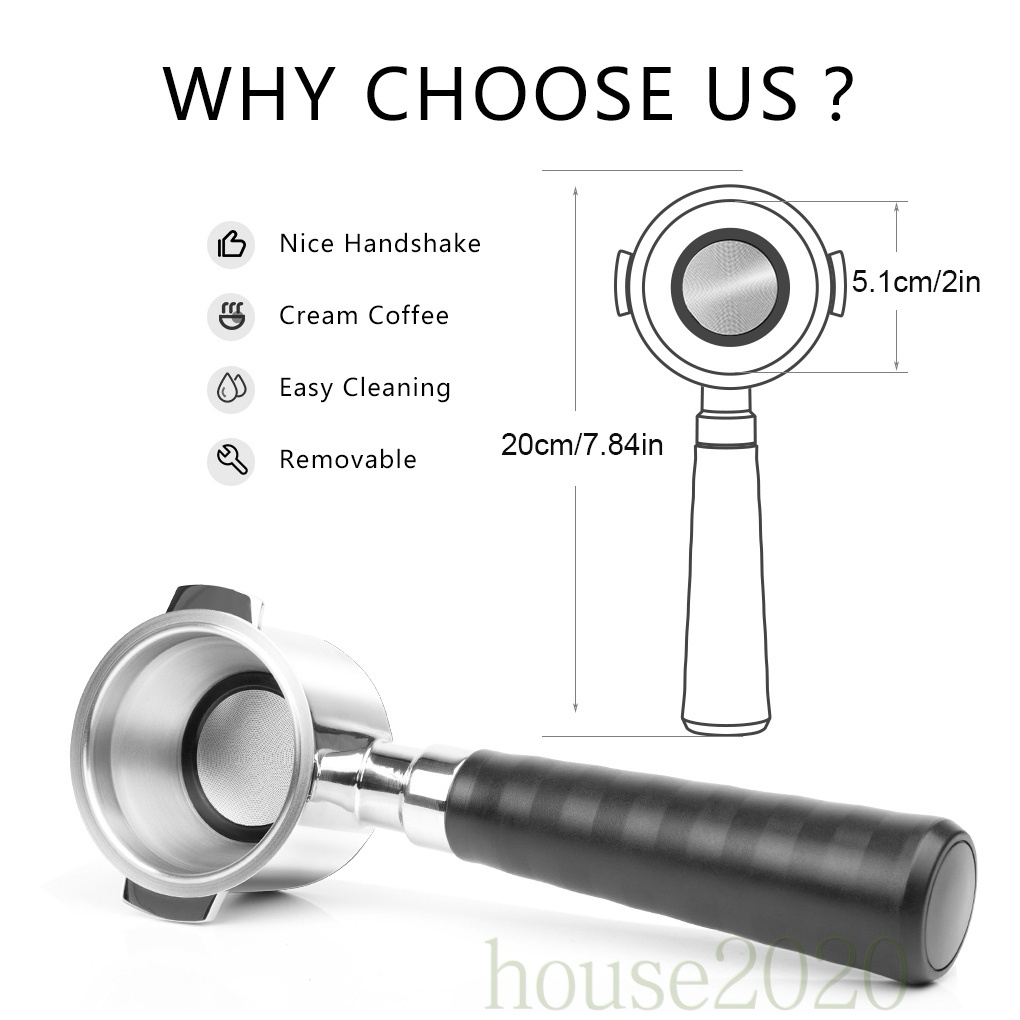 Tay cầm máy pha cà phê không đáy thay thế cho Delonghi ECP31.21/eco310/eco35.31