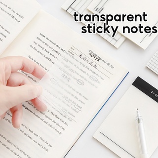 Winzige giấy note trong suốt chống nước giấy note màu loại to đánh dấu trang 50 Tờ giấy ghi chú trong suốt nhiều màu văn phòng phẩm dễ thương đồ dùng học tập giá rẻ