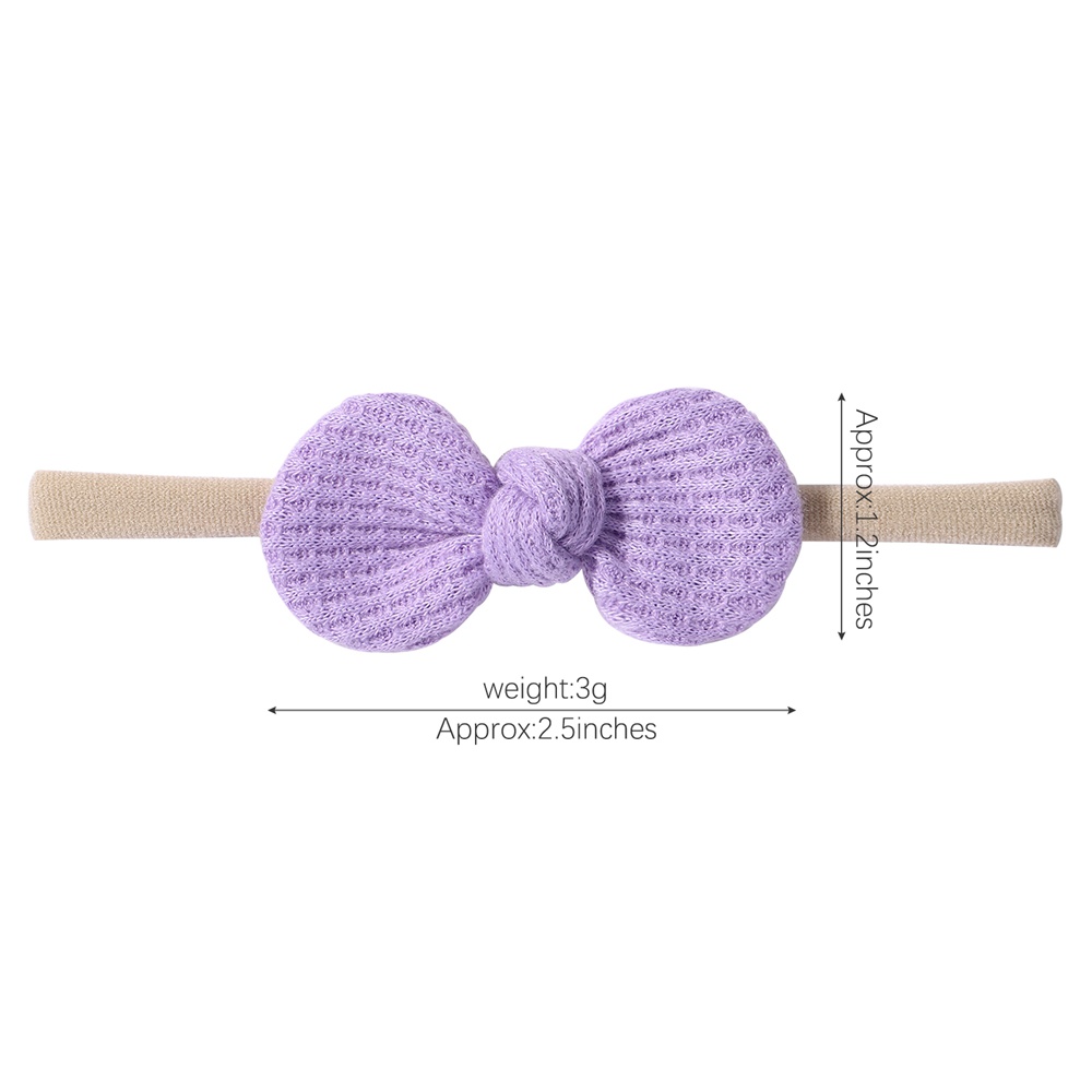 Băng đô KIDSBOWS nylon co giãn đính nơ nhỏ màu trơn 2.5inch dễ thương cho bé gái