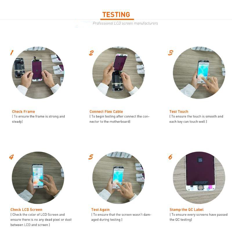 Đối với iPhone 4S 5 5S 5C SE 6 6S 7 8 Plus Màn hình cảm ứng LCD Thay thế lắp ráp màn