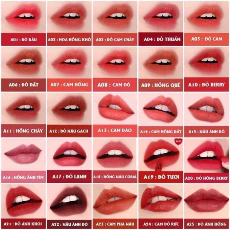 Son Kem Lì Black Rouge Air Fit Velvet Tint - Bản A hàng chuẩn chính hãng