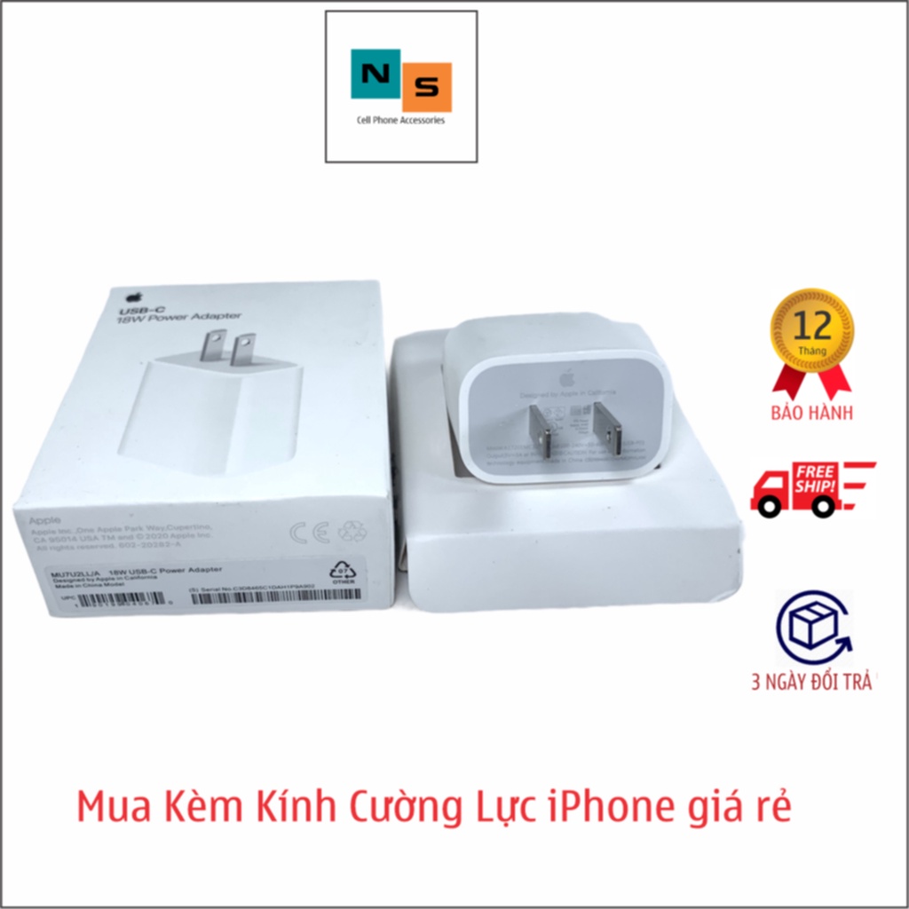 Bộ sạc nhanh iPhone 11 pro max 18w/iphone 12 pro max 20w Foxconn chính hãng