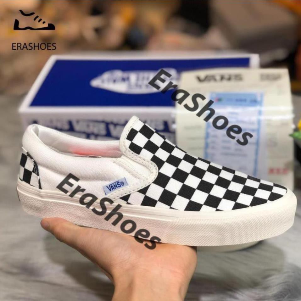 Giày Vans vault caro (Checkerboard Slip On) Bản SlÊU CẤP Nam/Nữ (Chụp tại Shop)