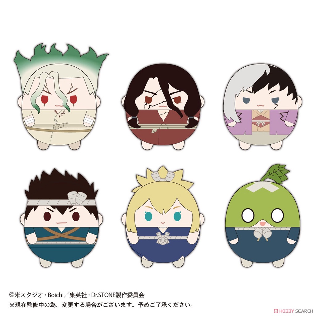 Móc chìa khóa bông tròn Dr. Stone Fuwa kororin chính hãng Nhật Bản