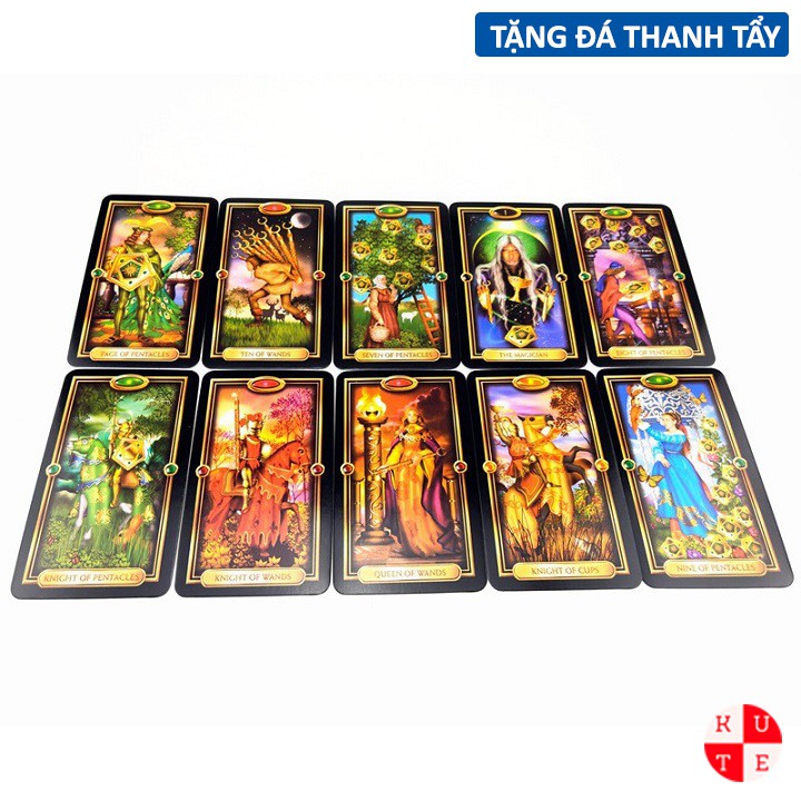 Bộ Bài Tarot Guidance Of Fate Easy Gilded Tarot 78 Lá Bài Tặng File Tiếng Anh Và Đá Thanh Tẩy E36