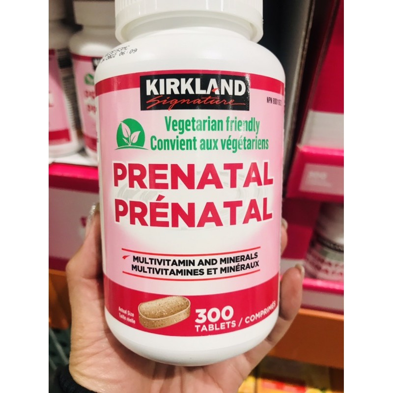 Hàng Canada Kirkland Prenatal Supplement Thuốc Bổ Cho Bà Bầu 300 Viên, HSD 10/2022