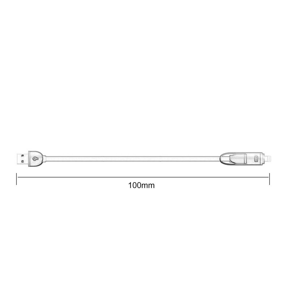 Dây Cáp Sạc 2 Trong 1 Cho Iphone Android