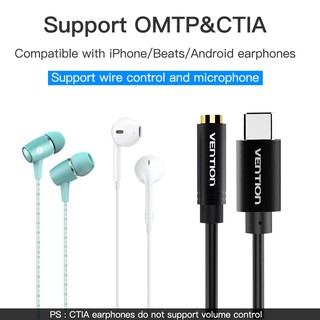 Cáp chuyển đổi Type-C to audio 3.5mm Vention - BGCBA