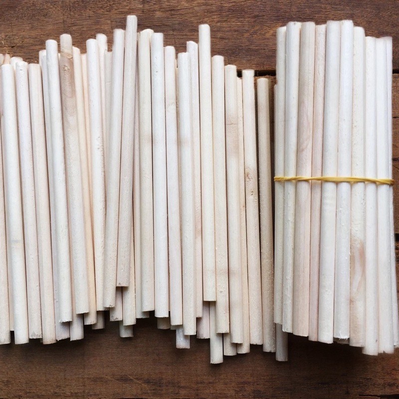 Thanh gỗ tròn 3cm x 1mét