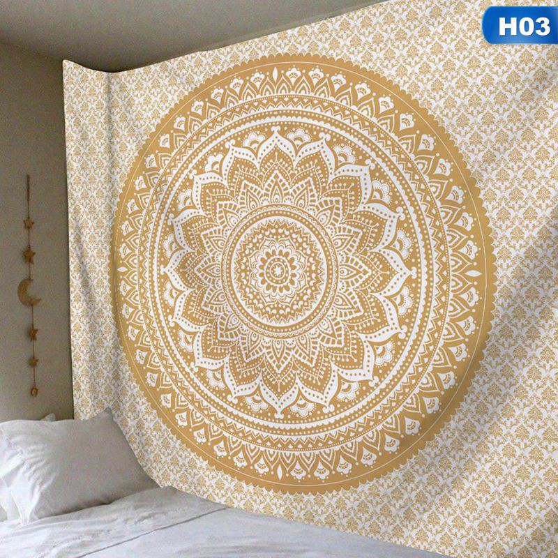 MANDALA Thảm Treo Tường Trang Trí Phong Cách Bohemian