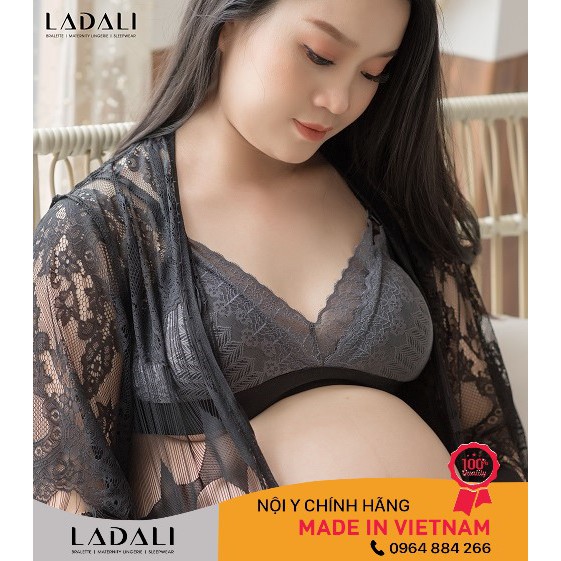Bộ đồ lót cho con bú sau sinh, bra bầu mở nắp size lớn chống chảy xệ + quần lót bầu - S206 XÁM