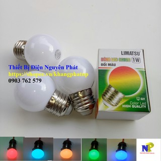 [LIMATSU] Bóng LED Chanh 1w Đổi Màu E27-Hàng Chất Lượng Cao