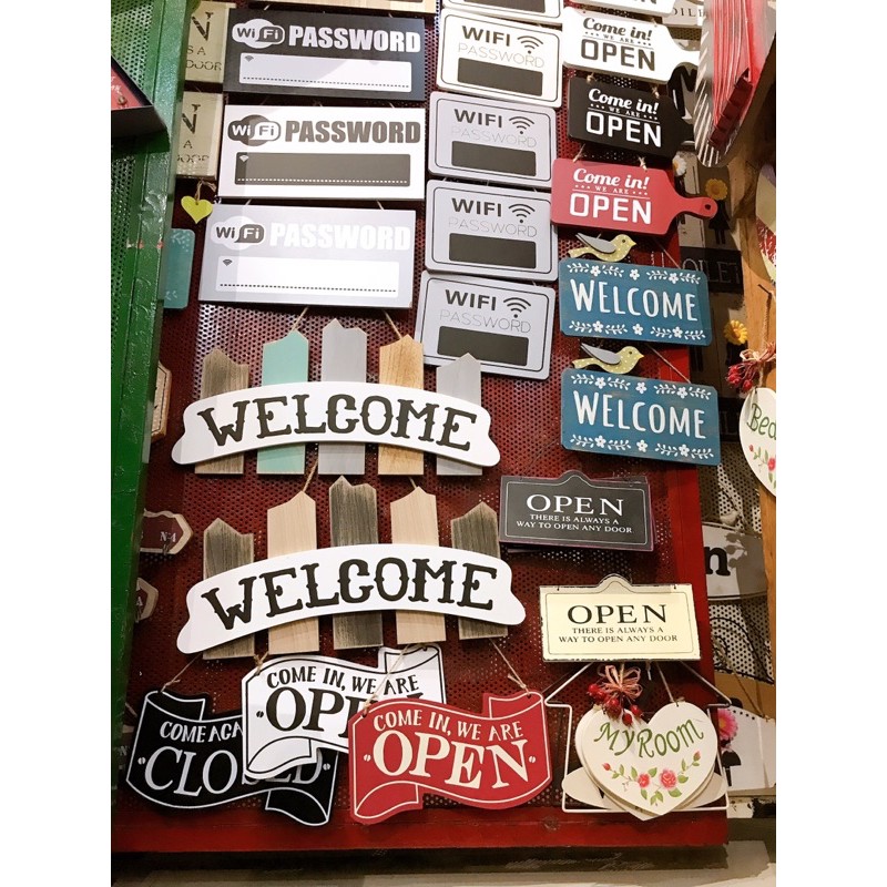 BẢNG GỖ WELCOME HÀNG RÀO