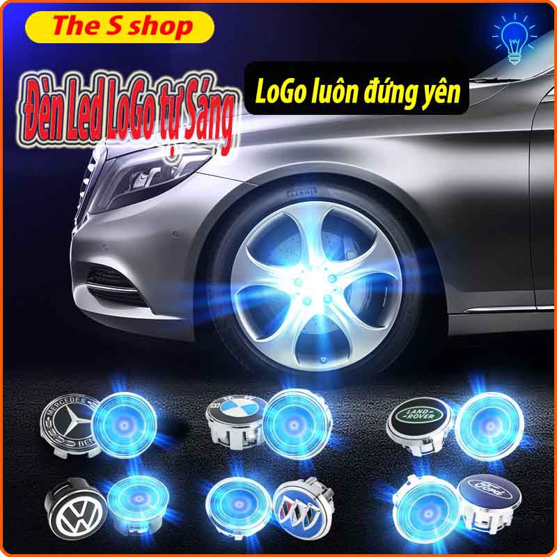 Đèn led gắn bánh xe ô tô - logo đứng yên khi xe chạy và dùng từ tính tạo năng lượng phát điện sáng đèn của nhiều hãng xe