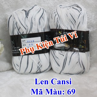 Len Cansi Mềm Mại Đan Móc (75k/1cuộn/125gr+-5%) 2mm