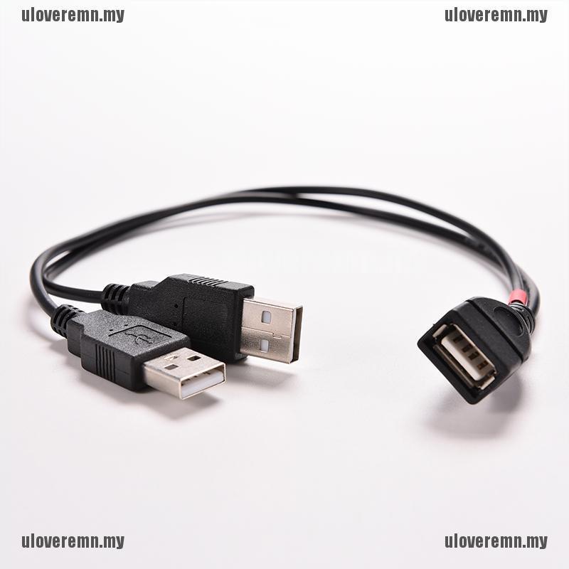 Dây Cáp Sạc, Truyền Dữ Liệu Usb A 30cm Từ 1 Đầu Cái Sang 2 Đầu Đực