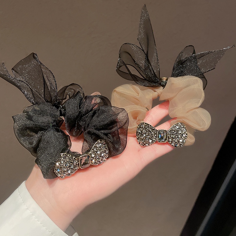 Dây Buộc Tóc Cao Su Đính Đá Phong Cách Hàn Quốc Cho Nữ