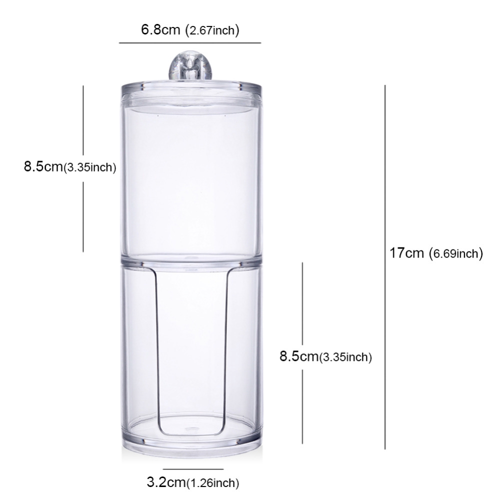 [Hàng mới về] Hộp đựng tăm bông trang điểm đa năng bằng acrylic trong suốt tiện dụng