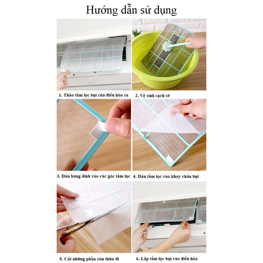 Bộ 2 Lưới Lọc Điều Hòa, Filter Chắn Bụi, Màng Lọc Chắn Bụi Điều Hòa, Tấm Lọc Cho Máy Điều Hòa Không Khí Hàng Xuất Nhật