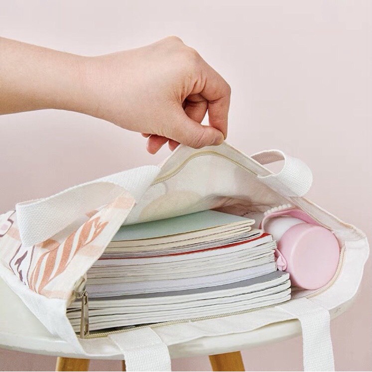 Túi vải túi tote canvas đựng đồ quần áo đeo vai thời trang nhỏ giá rẻ TV85