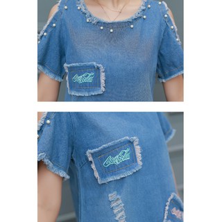 Đầm Xòe Denim Thời Trang Dành Cho Nữ