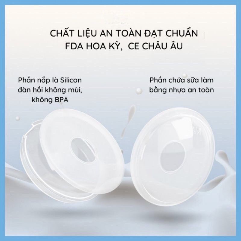 Phễu hứng chống tràn sữa CMBEAR cho các bà mẹ bỉm sữa - Thiết kế rãnh ngược tiện lợi ( hộp 2 chiếc)